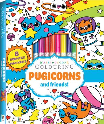 Kaleidoscope Colouring: Pugicorns and Friends | Reliance Fine Art |