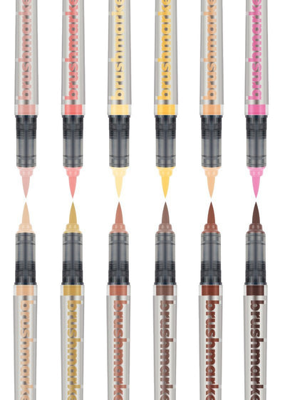 Karin Brushmarker PRO 12 pcs Set Skin colours ( 27C5) | Reliance Fine Art |Illustration Pens & Brush PensMarkers