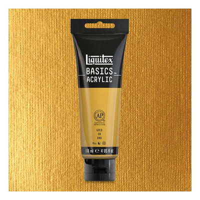 Liquitex Acrylic Basics 118ML 234 Gold | Reliance Fine Art |Acrylic PaintsLiquitex Basics Acrylic Paint 118 ML