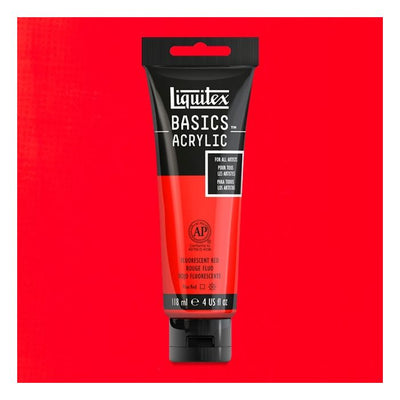 Liquitex Bascis 118ML 983 Fluorescent Red | Reliance Fine Art |Acrylic PaintsLiquitex Basics Acrylic Paint 118 ML