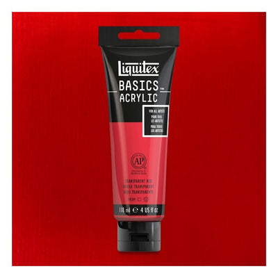 Liquitex Basics Acrylic 118ML 047 Transparent Red | Reliance Fine Art |Acrylic PaintsLiquitex Basics Acrylic Paint 118 ML