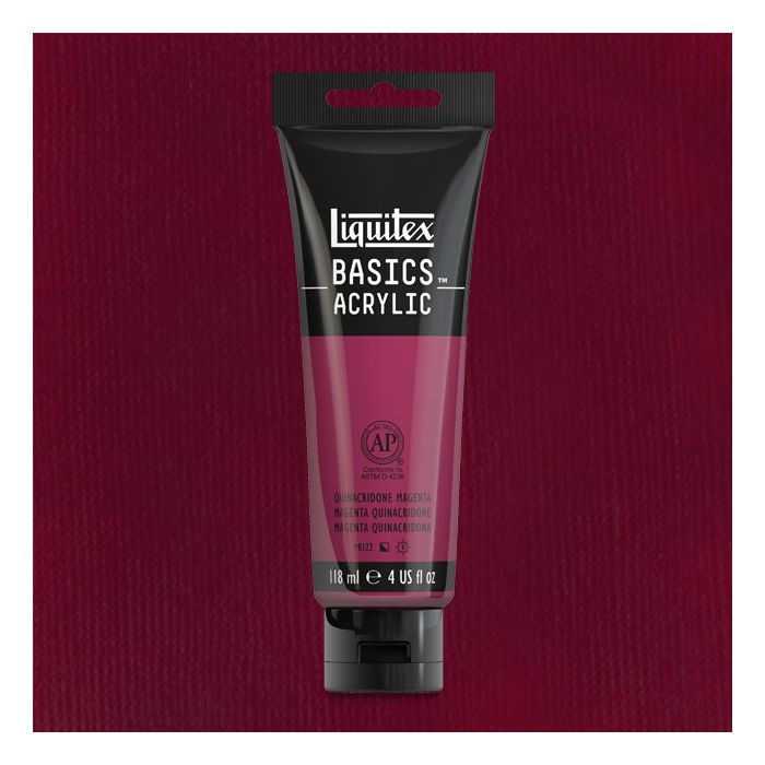 Liquitex Basics Acrylic 118ML 114 Quinacridone Magenta | Reliance Fine Art |Acrylic PaintsLiquitex Basics Acrylic Paint 118 ML