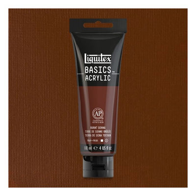 Liquitex Basics Acrylic 118ML 127 Burnt Sienna | Reliance Fine Art |Acrylic PaintsLiquitex Basics Acrylic Paint 118 ML