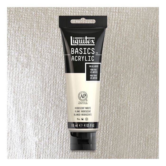 Liquitex Basics Acrylic 118ML 238 Iridescent White | Reliance Fine Art |Acrylic PaintsLiquitex Basics Acrylic Paint 118 ML