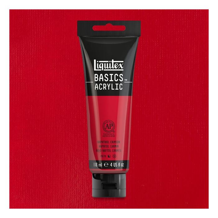 Liquitex Basics Acrylic 118ML 292 Naphthol Crimson | Reliance Fine Art |Acrylic PaintsLiquitex Basics Acrylic Paint 118 ML