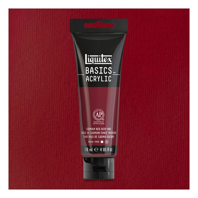 Liquitex Basics Acrylic 118ML 311 Cadmium Red Deep | Reliance Fine Art |Acrylic PaintsLiquitex Basics Acrylic Paint 118 ML