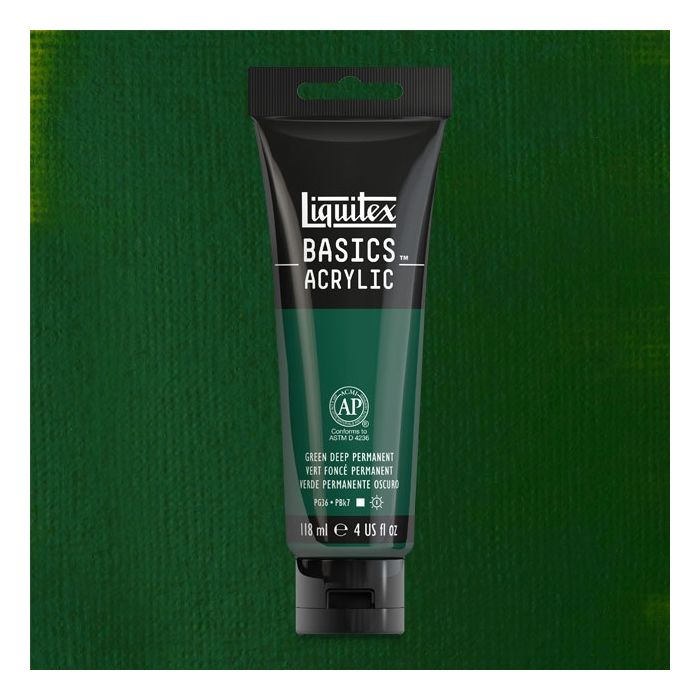 Liquitex Basics Acrylic 118ML 350 Deep Green Permanent | Reliance Fine Art |Acrylic PaintsLiquitex Basics Acrylic Paint 118 ML