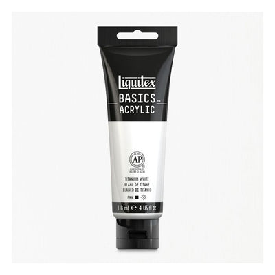 Liquitex Basics Acrylic 118ML 432 Titanium White | Reliance Fine Art |Acrylic PaintsLiquitex Basics Acrylic Paint 118 ML