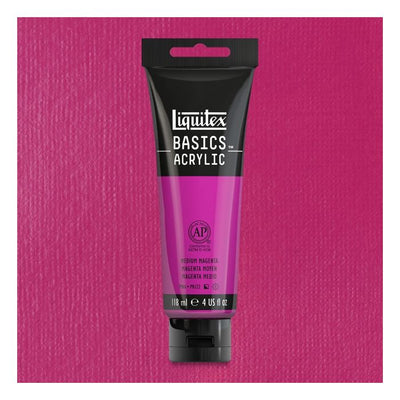 Liquitex Basics Acrylic 118ML 500 Medium Magenta | Reliance Fine Art |Acrylic PaintsLiquitex Basics Acrylic Paint 118 ML