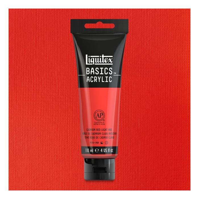 Liquitex Basics Acrylic 118ML 510 Cadmium Red Light | Reliance Fine Art |Acrylic PaintsLiquitex Basics Acrylic Paint 118 ML