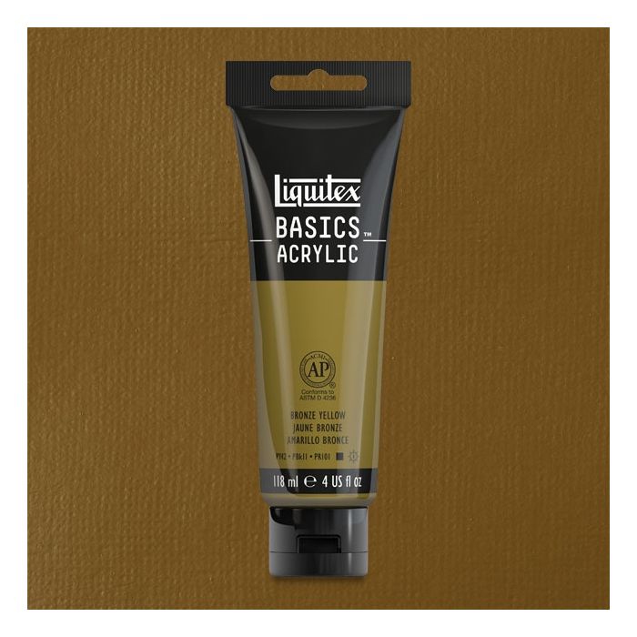 Liquitex Basics Acrylic 118Ml 530 Bronze Yellow | Reliance Fine Art |Acrylic PaintsLiquitex Basics Acrylic Paint 118 ML