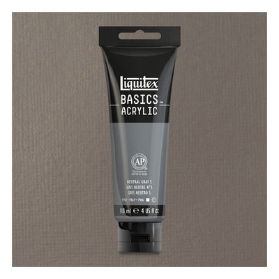 Liquitex Basics Acrylic 118ML 599 Neutral Grey | Reliance Fine Art |Acrylic PaintsLiquitex Basics Acrylic Paint 118 ML