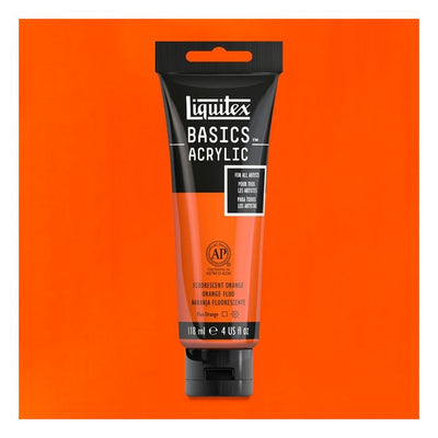 Liquitex Basics Acrylic 118ML 982 Fluorescent Orange | Reliance Fine Art |Acrylic PaintsLiquitex Basics Acrylic Paint 118 ML