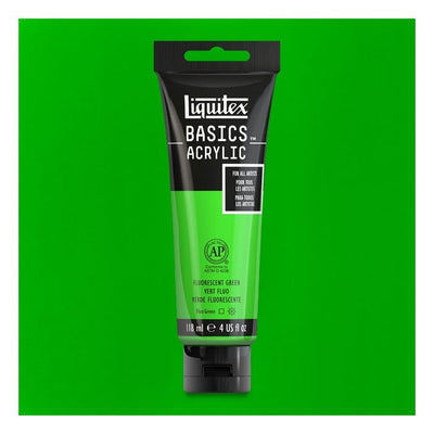 Liquitex Basics Acrylic 118ML 985 Fluorescent Green | Reliance Fine Art |Acrylic PaintsLiquitex Basics Acrylic Paint 118 ML