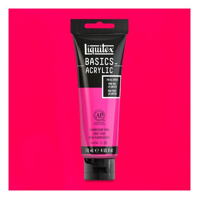 Liquitex Basics Acrylic 118ML 987 Fluorescent Pink | Reliance Fine Art |Acrylic PaintsLiquitex Basics Acrylic Paint 118 ML