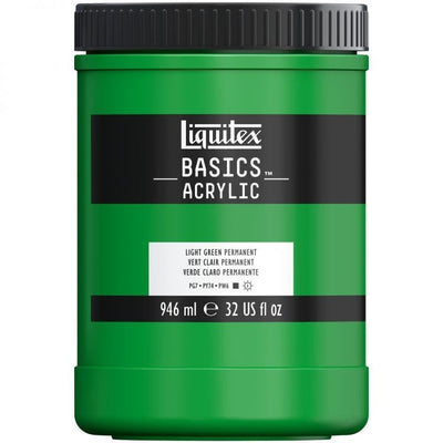 Liquitex Basics Acrylic Light Green Permanent 946ml (312) | Reliance Fine Art |Acrylic PaintsLiquitex Basics Acrylic Paint 946 ML