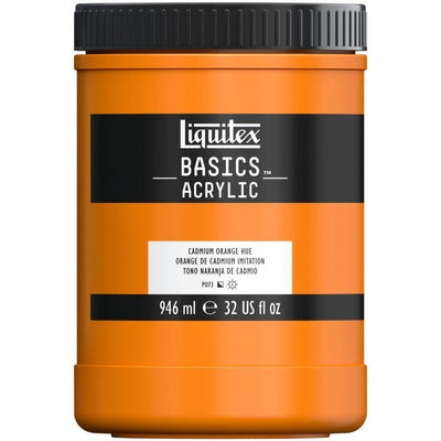 Liquitex Basics Acrylic Paint Cadmium Orange Hue 946 ML (720) | Reliance Fine Art |Acrylic PaintsLiquitex Basics Acrylic Paint 946 ML