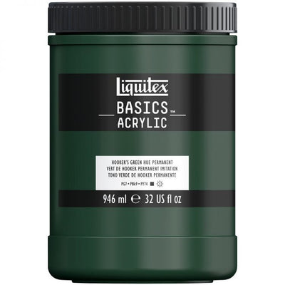 Liquitex Basics Acrylic Paint Hooker’s Green Hue Permanent 946ml (224) | Reliance Fine Art |Acrylic PaintsLiquitex Basics Acrylic Paint 946 ML