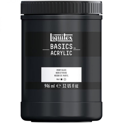 Liquitex Basics Acrylic Paint Ivory Black 946 ML (244) | Reliance Fine Art |Acrylic PaintsLiquitex Basics Acrylic Paint 946 ML