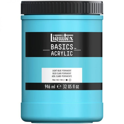 Liquitex Basics Acrylic Paint Light Blue Permanent 946ml (770) | Reliance Fine Art |Acrylic PaintsLiquitex Basics Acrylic Paint 946 ML