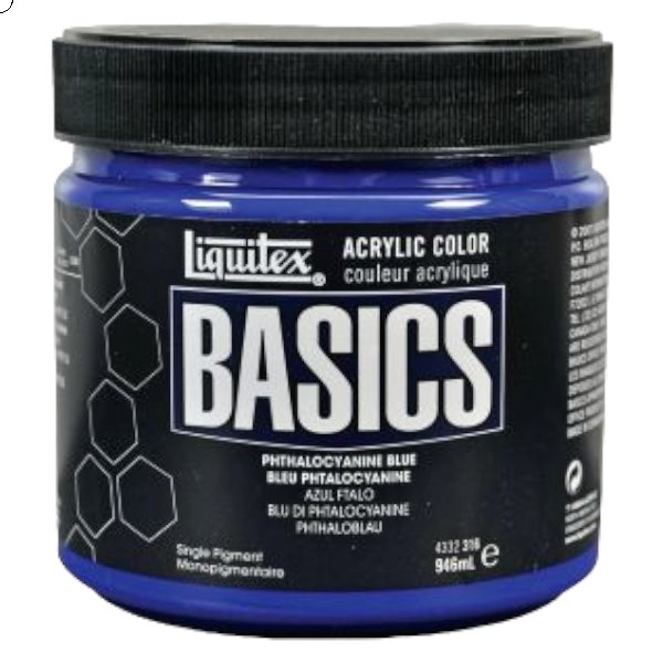 Liquitex Basics Acrylic Paint Phtalocyanine Blue 946 ML (316) | Reliance Fine Art |Acrylic PaintsLiquitex Basics Acrylic Paint 946 ML