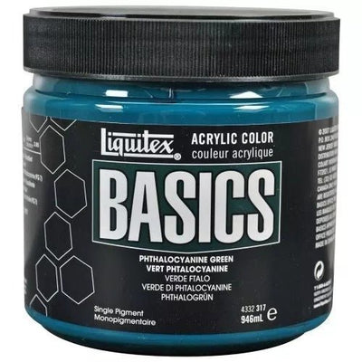 Liquitex Basics Acrylic Paint Phtalocyanine Green 946 ML (317) | Reliance Fine Art |Acrylic PaintsLiquitex Basics Acrylic Paint 946 ML
