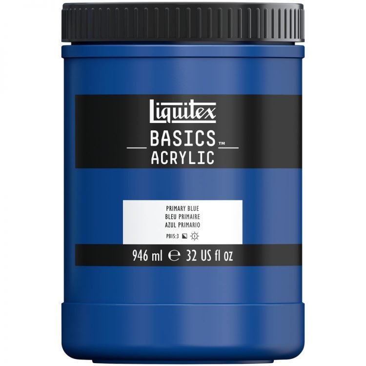 Liquitex Basics Acrylic Paint Primary Blue 946 ML (420) | Reliance Fine Art |Acrylic PaintsLiquitex Basics Acrylic Paint 946 ML