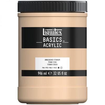 Liquitex Basics Acrylic Paint Unbleached Titanium 946 ML (434) | Reliance Fine Art |Acrylic PaintsLiquitex Basics Acrylic Paint 946 ML