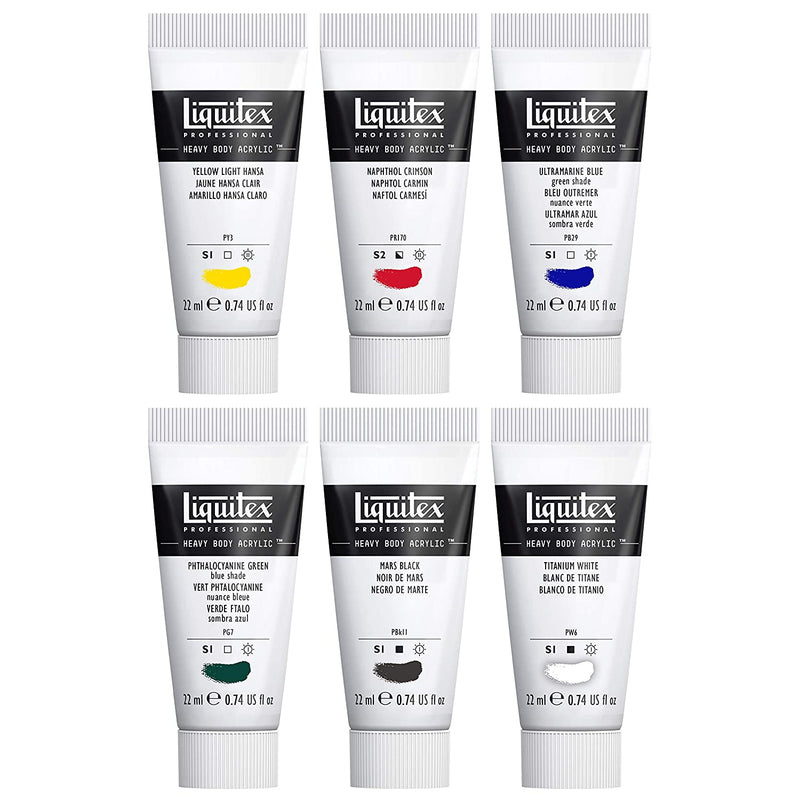 Liquitex Professional Heavy Body Acrylic Classics Paint, 6 x 22ml | Reliance Fine Art |Acrylic Paint SetsPaint Sets