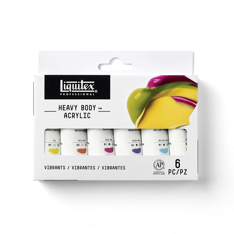 Liquitex Professional Heavy Body Acrylic Set of 6x22ML - Vibrant Set | Reliance Fine Art |Acrylic Paint SetsPaint Sets