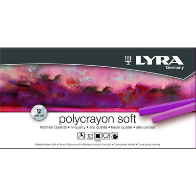 LYRA POLYCRAYONS SOFT PASTEL ASSORTED SET OF 12 (L5651120) | Reliance Fine Art |Pastels