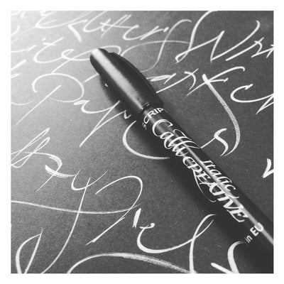 Manuscript Callicreative White Italic Marker 2.5mm Set of 2 | Reliance Fine Art |Calligraphy & Lettering