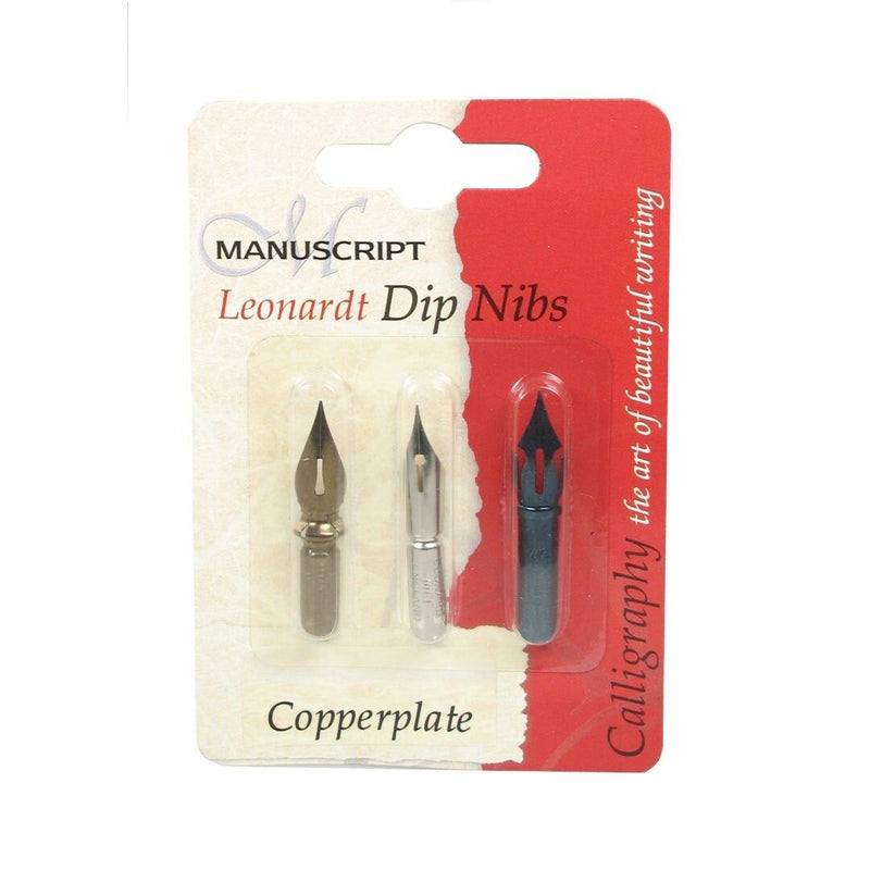 Manuscript Copperplate Dip Nibs Pack of 3 - Crown, Point Extra Fine & Shorthand (MDP3C) | Reliance Fine Art |Calligraphy & Lettering