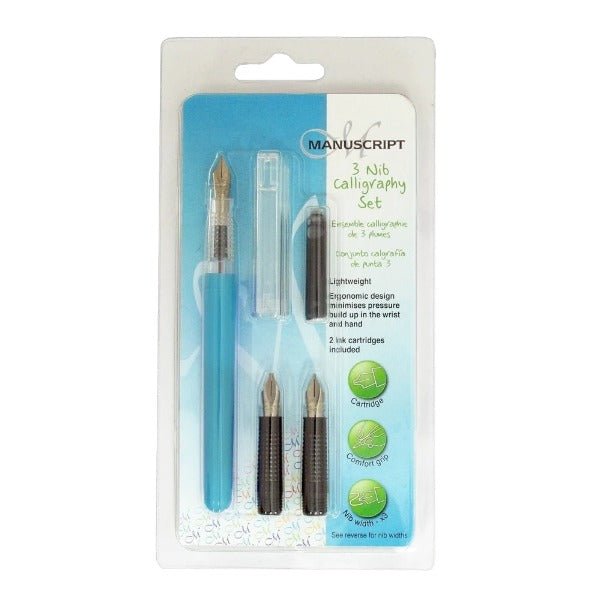 Manuscript Creative Calligraphy 3 Nib Set - F / M / 2B (MT1951) | Reliance Fine Art |Calligraphy & Lettering