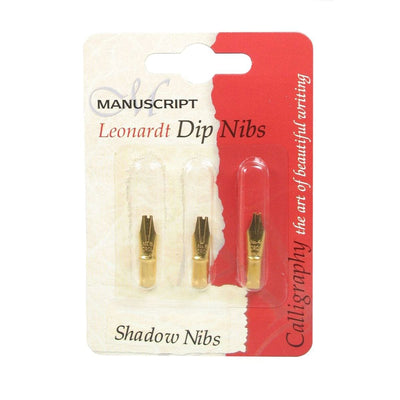 Manuscript Shadow Nibs -pack of 3 - Scroll 4 & 2 x Scroll 6 (MDP3S) | Reliance Fine Art |Calligraphy & Lettering