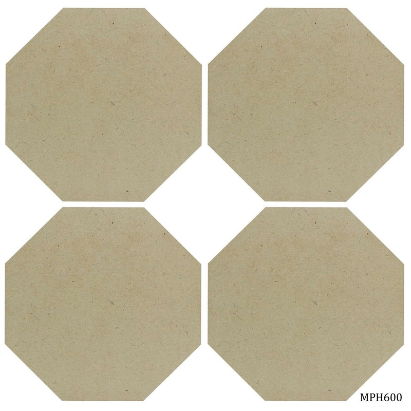 MDF Plate Hexagon 4MM Size:4X4 inch Set of 4 Pcs (MPH400) | Reliance Fine Art |Moulds & Surfaces for Resin and Fluid ArtResin and Fluid Art