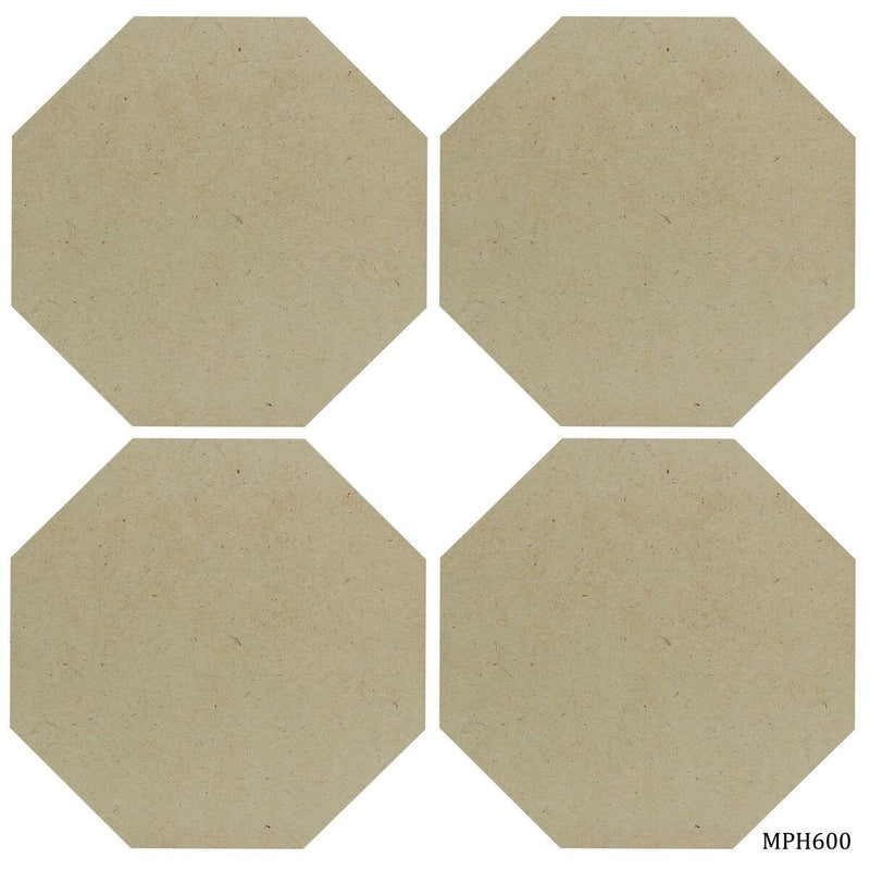 MDF Plate Hexagon 4MM Size:6X6 inch Set of 4 Pcs (MPH600) | Reliance Fine Art |Moulds & Surfaces for Resin and Fluid ArtResin and Fluid Art