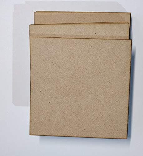 MDF Plate Square 4MM Size: 7X7 inch Set of 4 Pcs (MPS700) | Reliance Fine Art |Moulds & Surfaces for Resin and Fluid Art