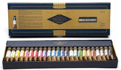 MISSION GOLD PROFESSIONAL WATERCOLOUR - SET OF 24 TUBES X 7 ML (MWC-7024) | Reliance Fine Art |Mijello Mission Gold WatercolorPaint SetsWatercolor Paint