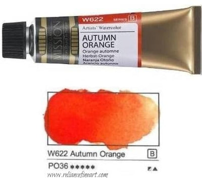 Mission Gold Watercolor 15ml - AUTUMN ORANGE (W622) Series B | Reliance Fine Art |Mijello Mission Gold WatercolorWater ColorWatercolor Paint