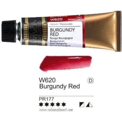 Mission Gold Watercolor 15ml - BURGUNDY RED (W620) Series D | Reliance Fine Art |Mijello Mission Gold WatercolorWater ColorWatercolor Paint