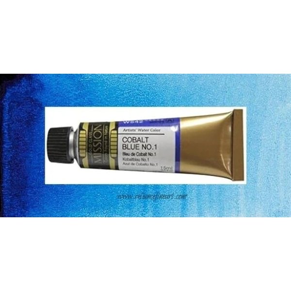 Mission Gold Watercolor 15ml - Cobalt Blue 1 (W542) Series A | Reliance Fine Art |Mijello Mission Gold WatercolorWater ColorWatercolor Paint