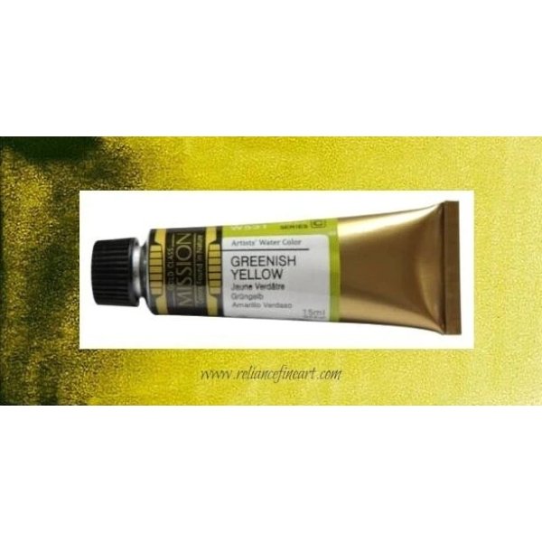 Mission Gold Watercolor 15ml - GREENISH YELLOW (W531) Series C | Reliance Fine Art |Mijello Mission Gold WatercolorWater ColorWatercolor Paint