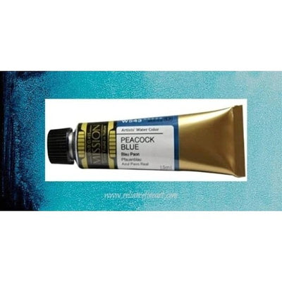 Mission Gold Watercolor 15ml - PEACOCK BLUE (W543) Series D | Reliance Fine Art |Mijello Mission Gold WatercolorWater ColorWatercolor Paint