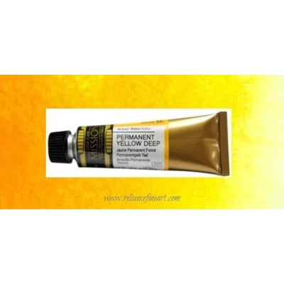 Mission Gold Watercolor 15ml - Permanent Yellow Deep (W523) Series B | Reliance Fine Art |Mijello Mission Gold WatercolorWater ColorWatercolor Paint