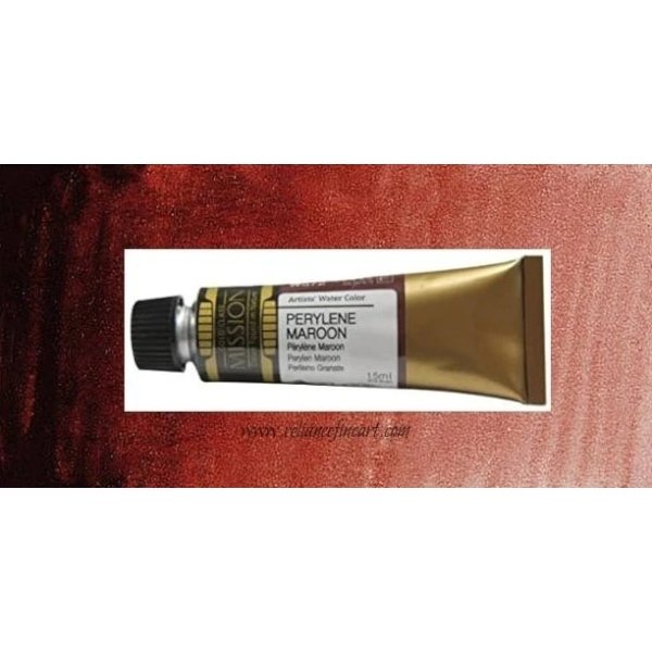 Mission Gold Watercolor 15ml - Perylene Maroon (W572) Series E | Reliance Fine Art |Mijello Mission Gold WatercolorWater ColorWatercolor Paint