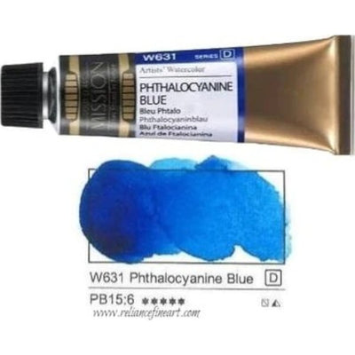 Mission Gold Watercolor 15ml - PHTHALOCYANINEBLUE (W631) Series D | Reliance Fine Art |Mijello Mission Gold WatercolorWater ColorWatercolor Paint