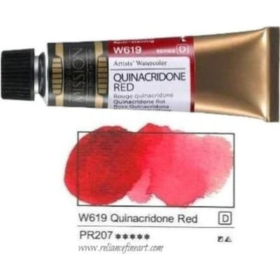 Mission Gold Watercolor 15ml - QUINACRIDONE RED (W619) Series D | Reliance Fine Art |Mijello Mission Gold WatercolorWater ColorWatercolor Paint