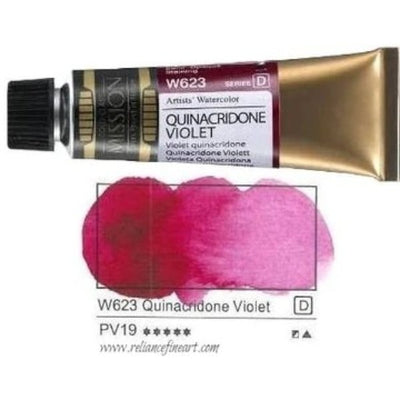 Mission Gold Watercolor 15ml - QUINACRIDONE VIOLET (W623) Series D | Reliance Fine Art |Mijello Mission Gold WatercolorWater ColorWatercolor Paint