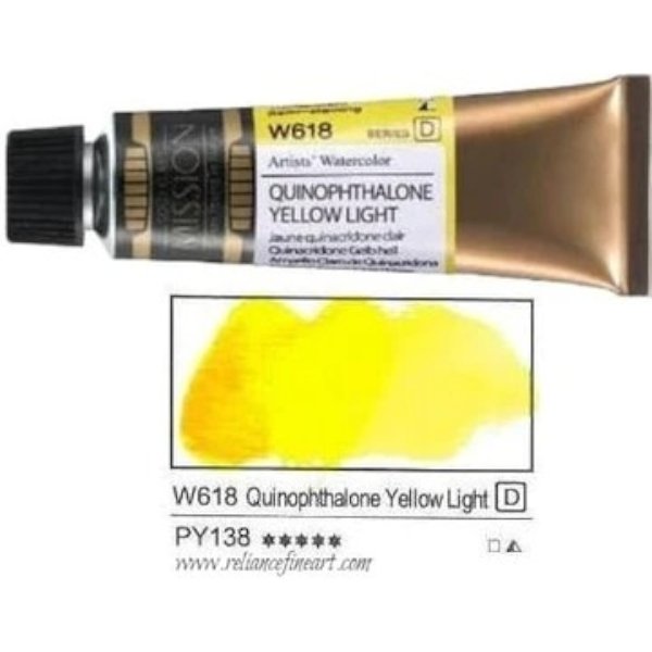 Mission Gold Watercolor 15ml - QUINOPHTHALONE YELLOW LIGHT (W618) Series D | Reliance Fine Art |Mijello Mission Gold WatercolorWater ColorWatercolor Paint
